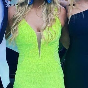 Super pretty Neon Prom Dress. My favorite prom dress I ever wore in high school